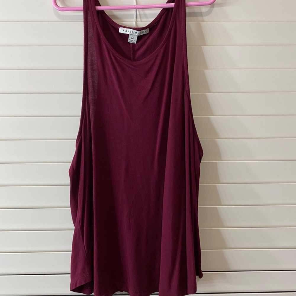 Burgundy tank top